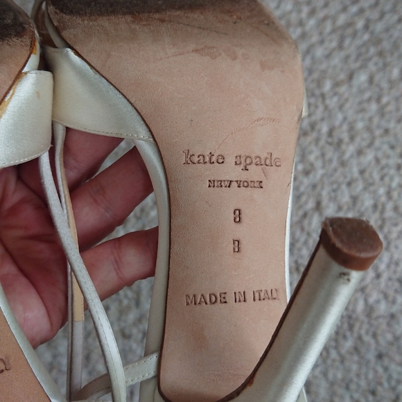 KATE SPADE NEW YORK 'ideal' slingback satin sandal size 7.5 - Picture 11 of 13